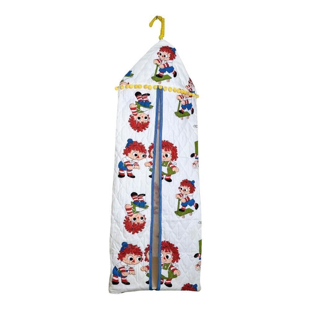 Vintage Raggedy Anne and Andy Diaper Stacker Organizer Nursery  -Rare Find!!‌